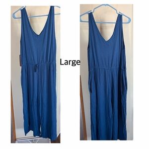 Elegant Blue Sleeveless Jumpsuit